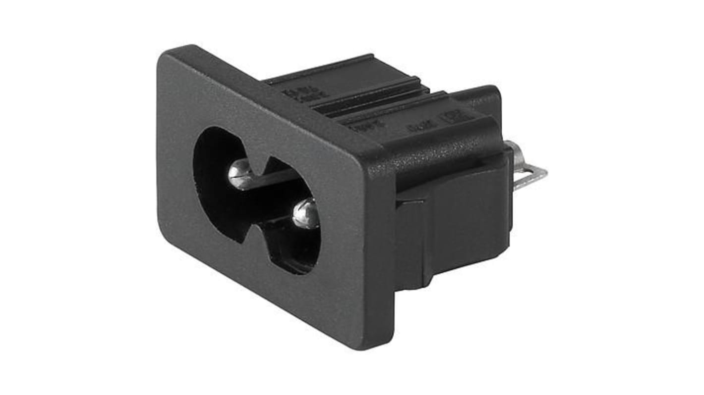 Schurter C8 Snap-In IEC Connector Male, 2.5A, 250 V