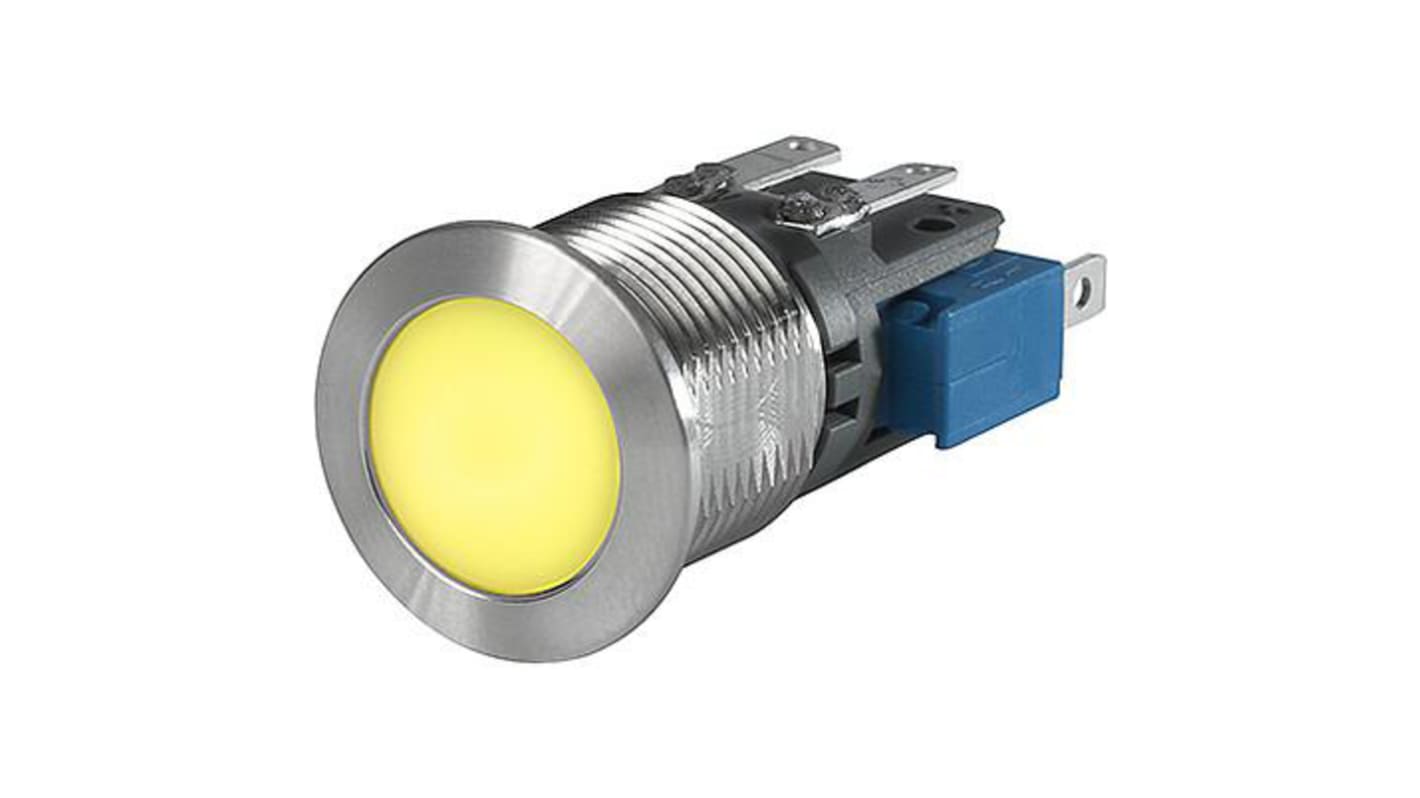 Schurter Capacitive Switch,Illuminated, Yellow, IP40, IP67 Ag