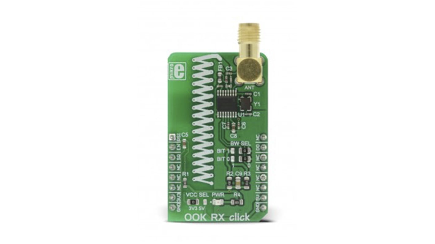 MikroElektronika OOK RX click MICRF230 Wireless for Garage or Gate Doors Control, Remote Fan or Light Control, Remote