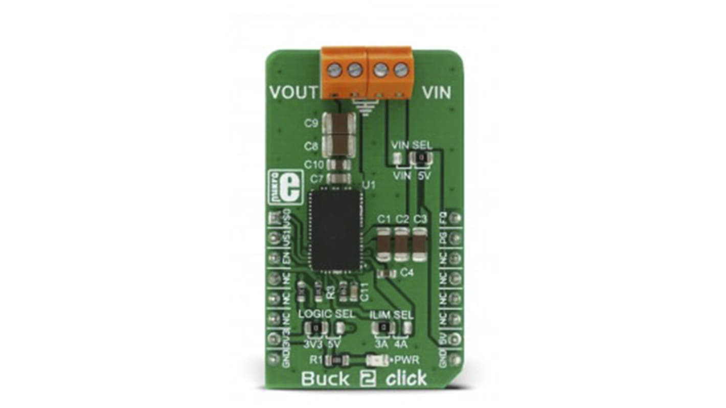 MikroElektronika Buck 2 Click DC-DC Regulator for MIC45404 for Data Storage Devices, Embedded Electronic Devices, Low