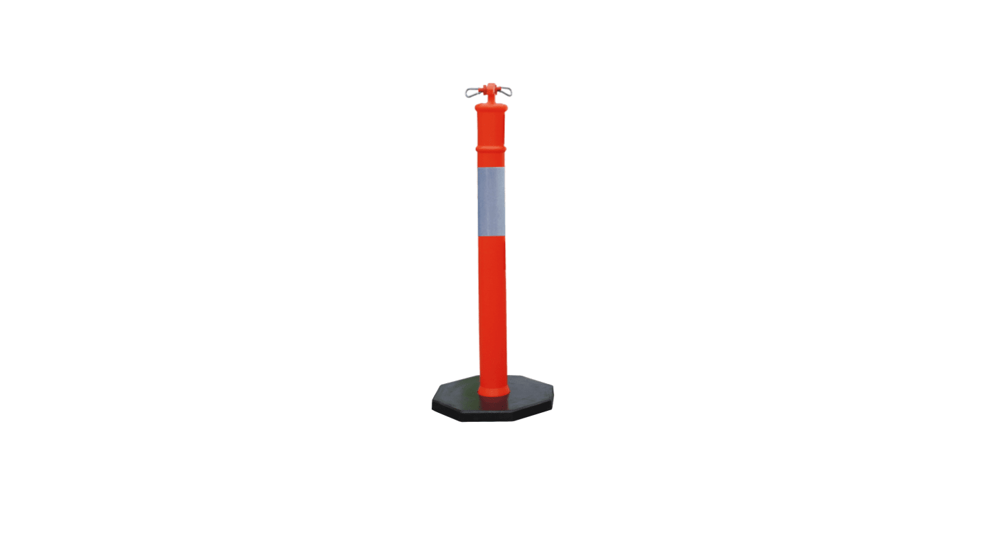 RS PRO Black & Orange Polypropylene Barrier Post