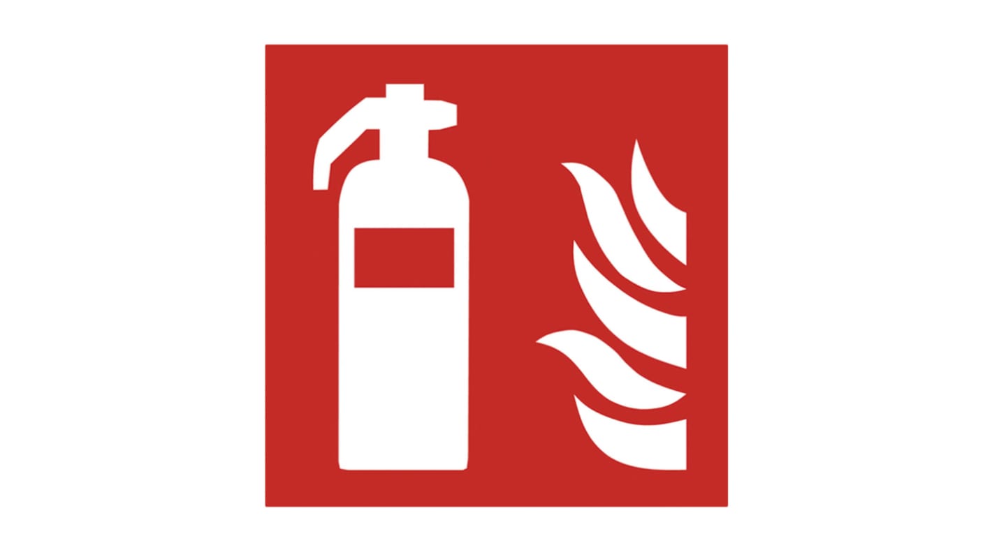 PVC Fire Safety Sign, Self-Adhesive, 500 x 500mm