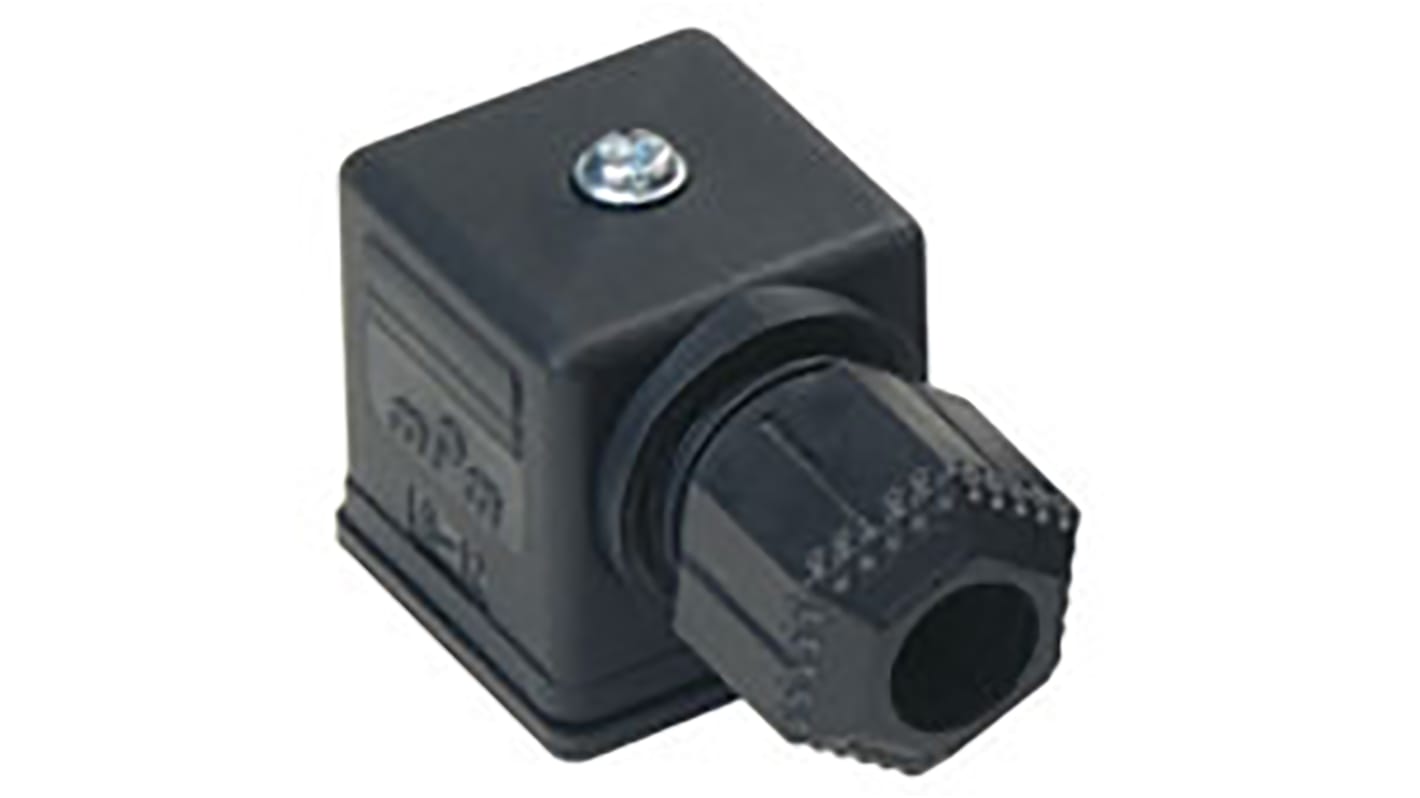 Konektor pro solenoidy podle normy DIN 43650, řada: 121201, formát pólů: 3P, IP65, IP67, 16A, 250 V AC, 300 V DC