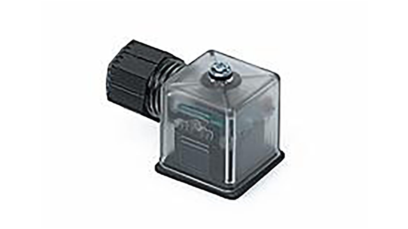 Konektor pro solenoidy podle normy DIN 43650, řada: 121207, formát pólů: 2P+E, IP65, IP67, 16A, 12 V