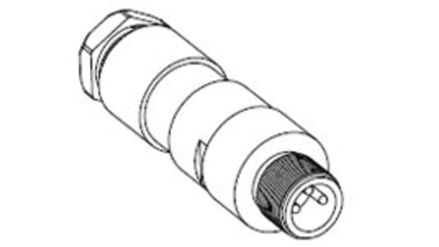 Molex Connector, 3 Contacts, Cable Mount, M8 Connector, Plug, Male, IP67, Nano-Change Series