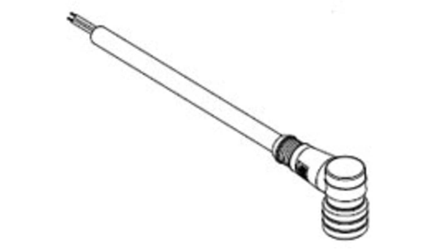 Cable de conexión Molex, con. A M12 Hembra, 3 polos, con. B Sin terminación, cod.: A, long. 10m, 250 V ac/dc, 4 A, IP67