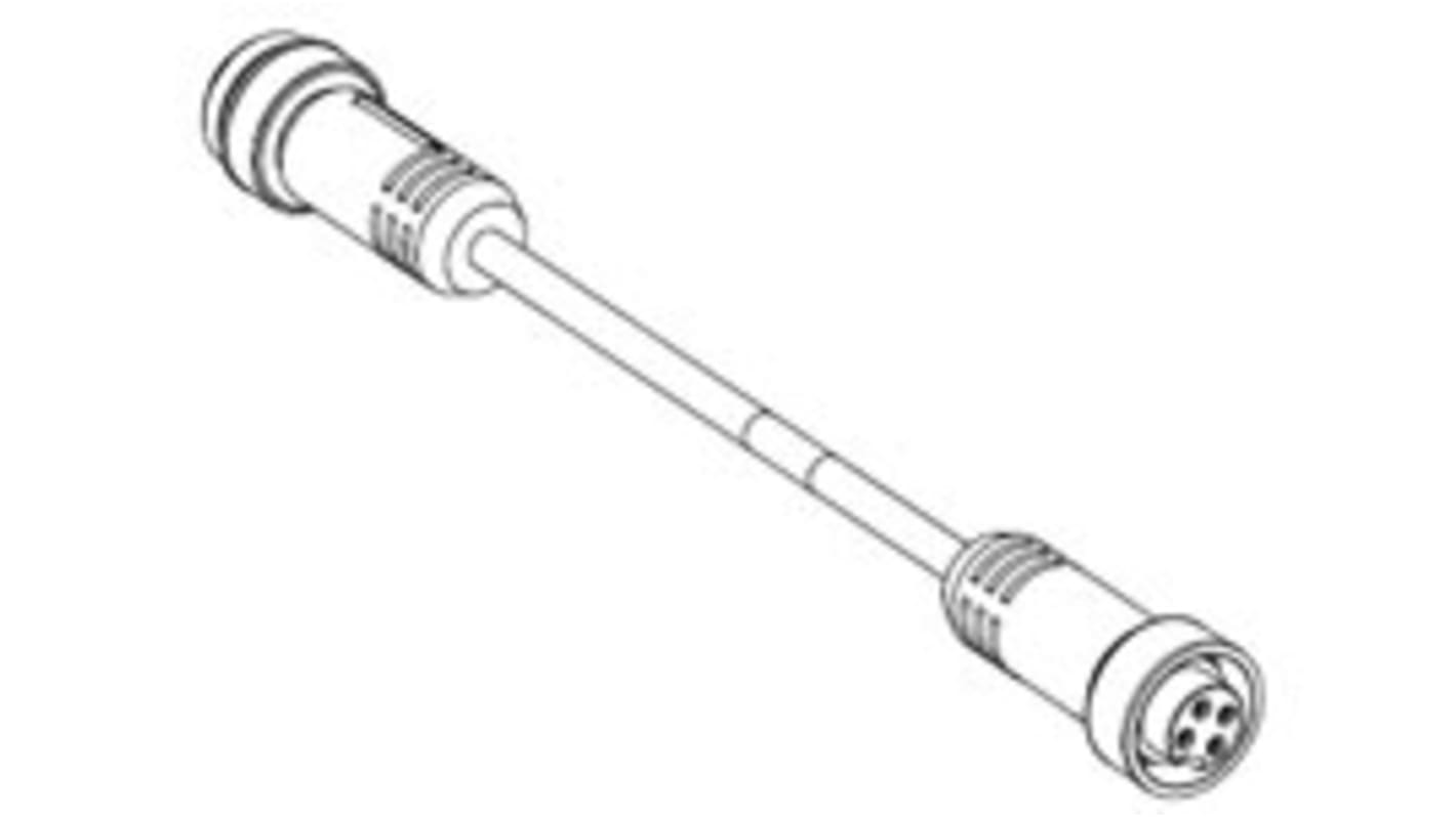 Molex Straight Female 4 way 7/8 in Circular to Straight Male 4 way 7/8 in Circular Sensor Actuator Cable, 1m