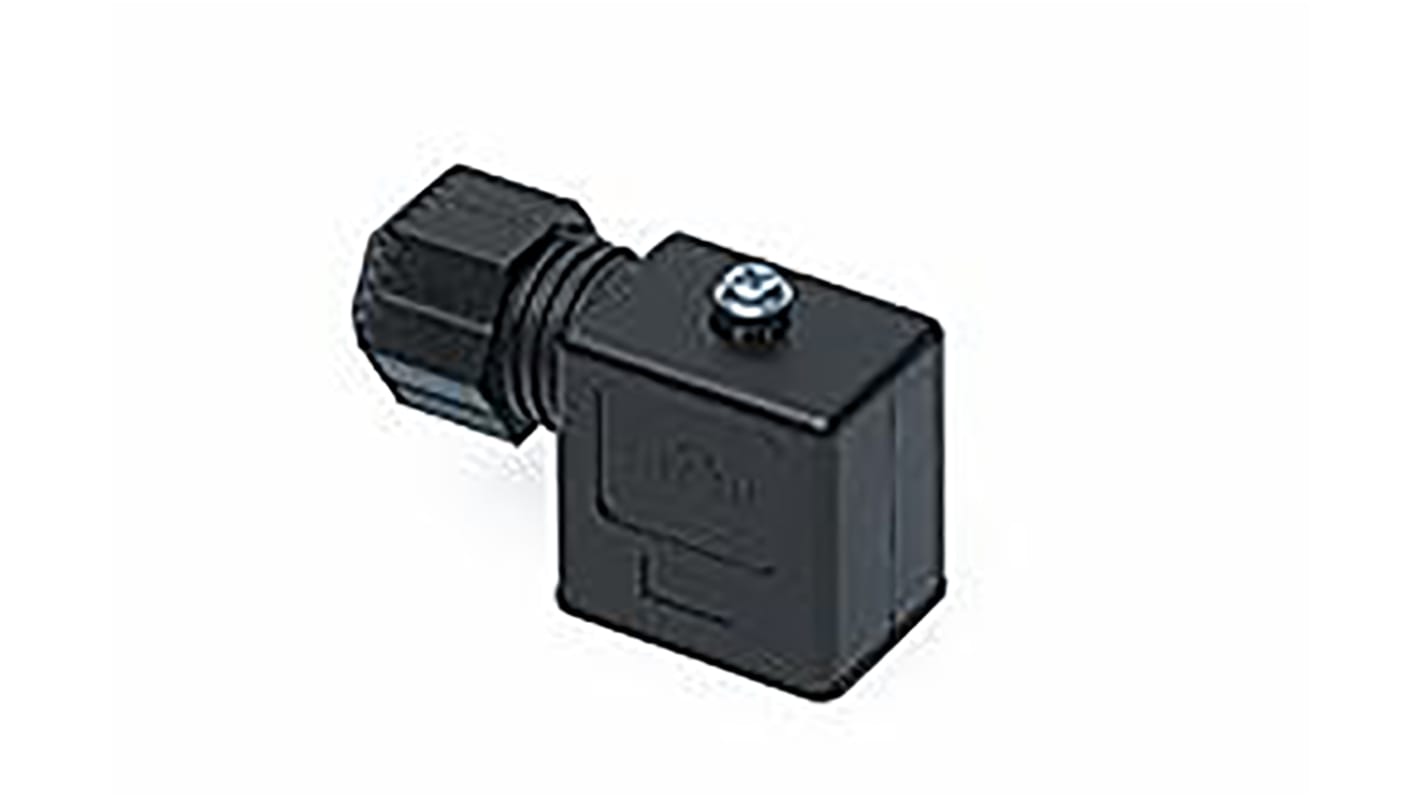 Konektor pro solenoidy podle normy DIN 43650, řada: 121202, formát pólů: 2P+E, IP65, IP67, 16A, 250 V AC, 300 V DC