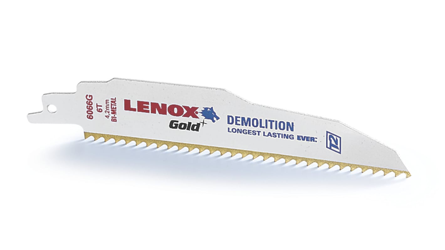 Lenox, 14 Teeth Per Inch 152mm Cutting Length Reciprocating Saw Blade, Pack of 5