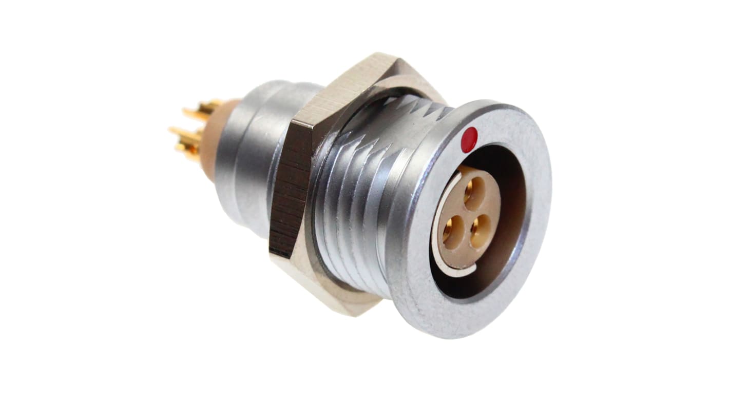 Conector circular CAMDENBOSS hembra serie CamCirc CCB2 de 3 vías hembra, Montaje en Panel, IP68