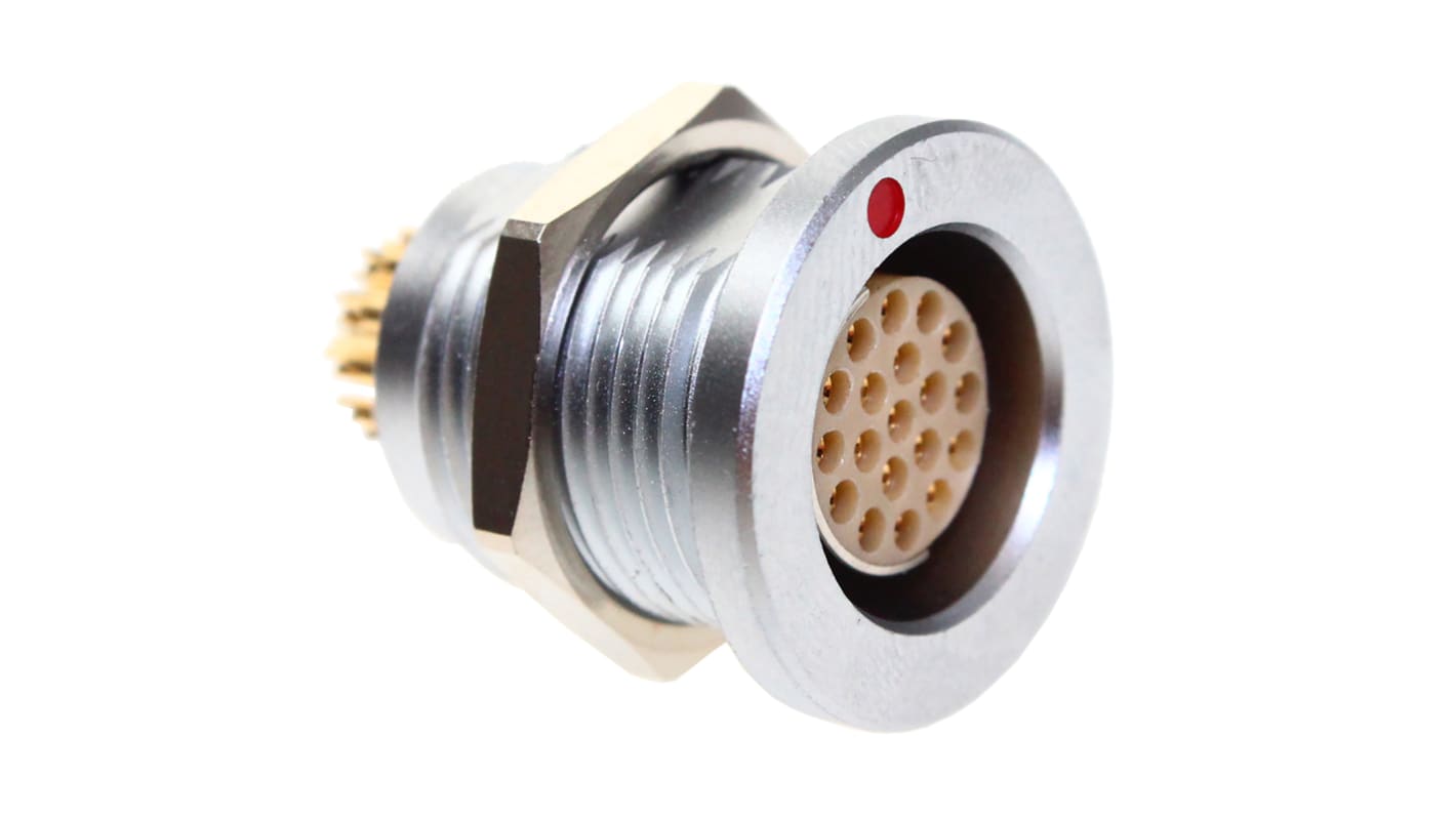 CAMDENBOSS Circular Connector, 19 Contacts, Panel Mount, Socket, Female, IP68, CamCirc CCB4 Series