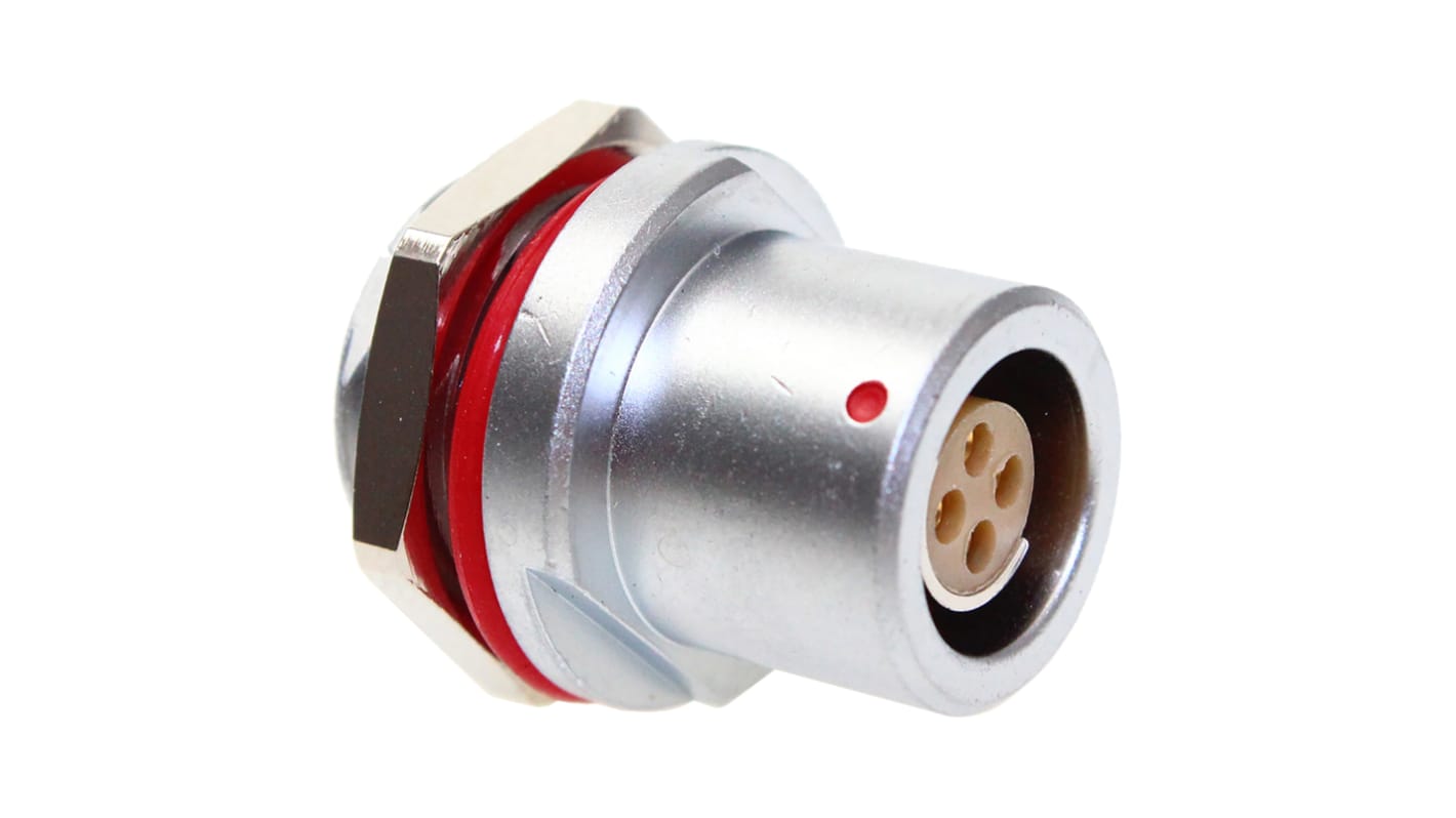 Conector circular CAMDENBOSS hembra serie CamCirc CCD2 de 4 vías hembra, Montaje en Panel, IP68