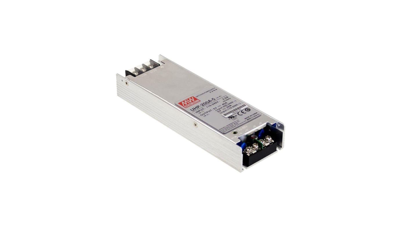 Alimentatore switching MEAN WELL UHP-200A-4.5, 180W, ingresso 127 → 370 V dc, 90 → 264 V ac, uscita 4.5V