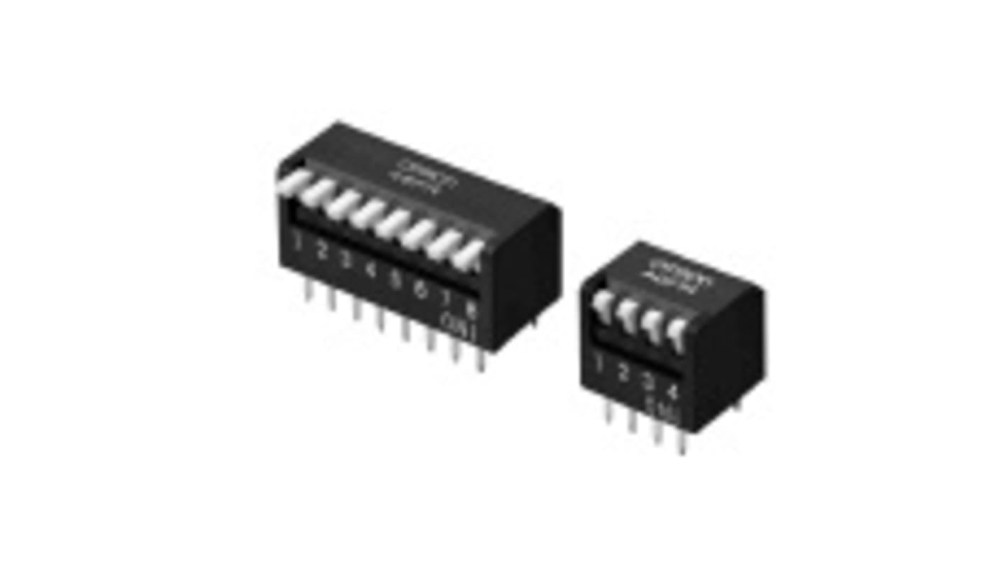 IP40 DIP switch 6-polet, Hulmontering, Klaver 25 mA, 6-vejs, -20 → +70°C