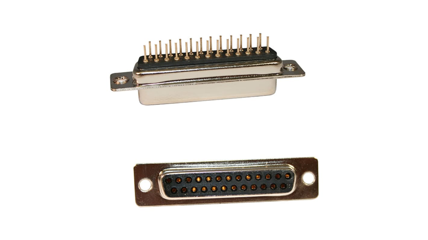 Conector D-sub Norcomp, Serie 171, paso 2.77mm, Recto D-Sub estándar, Montaje en orificio pasante, Hembra, Terminación