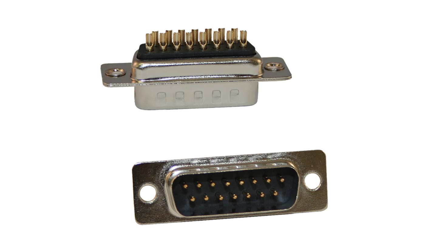Conector D-sub Norcomp, Serie 171, paso 2.77mm, Recto D-Sub estándar, Montaje en Panel Mount, Macho, Terminación