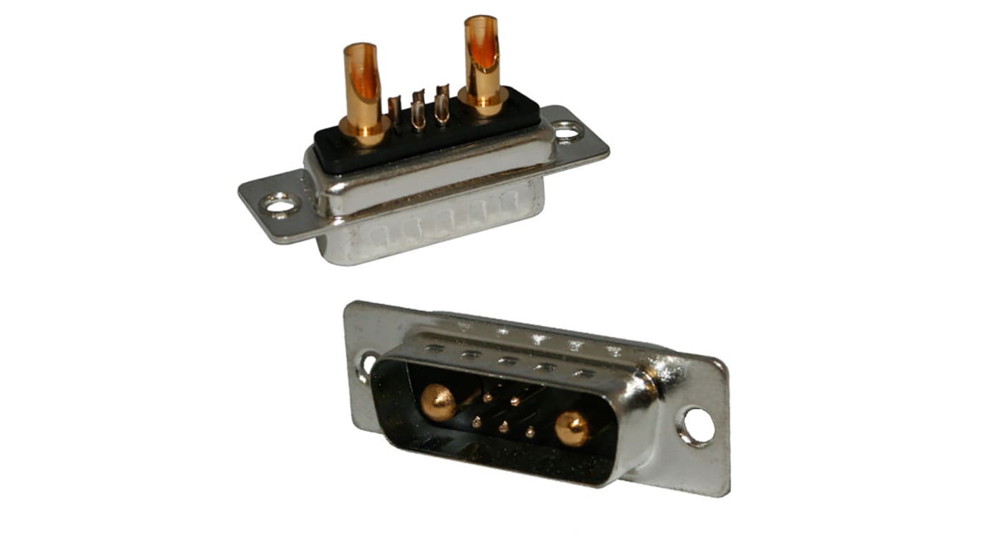 Conector D-sub Norcomp, Serie 680M, paso 2.54mm, Recto D-sub con contactos mixtos, Montaje en Panel Mount, Macho,