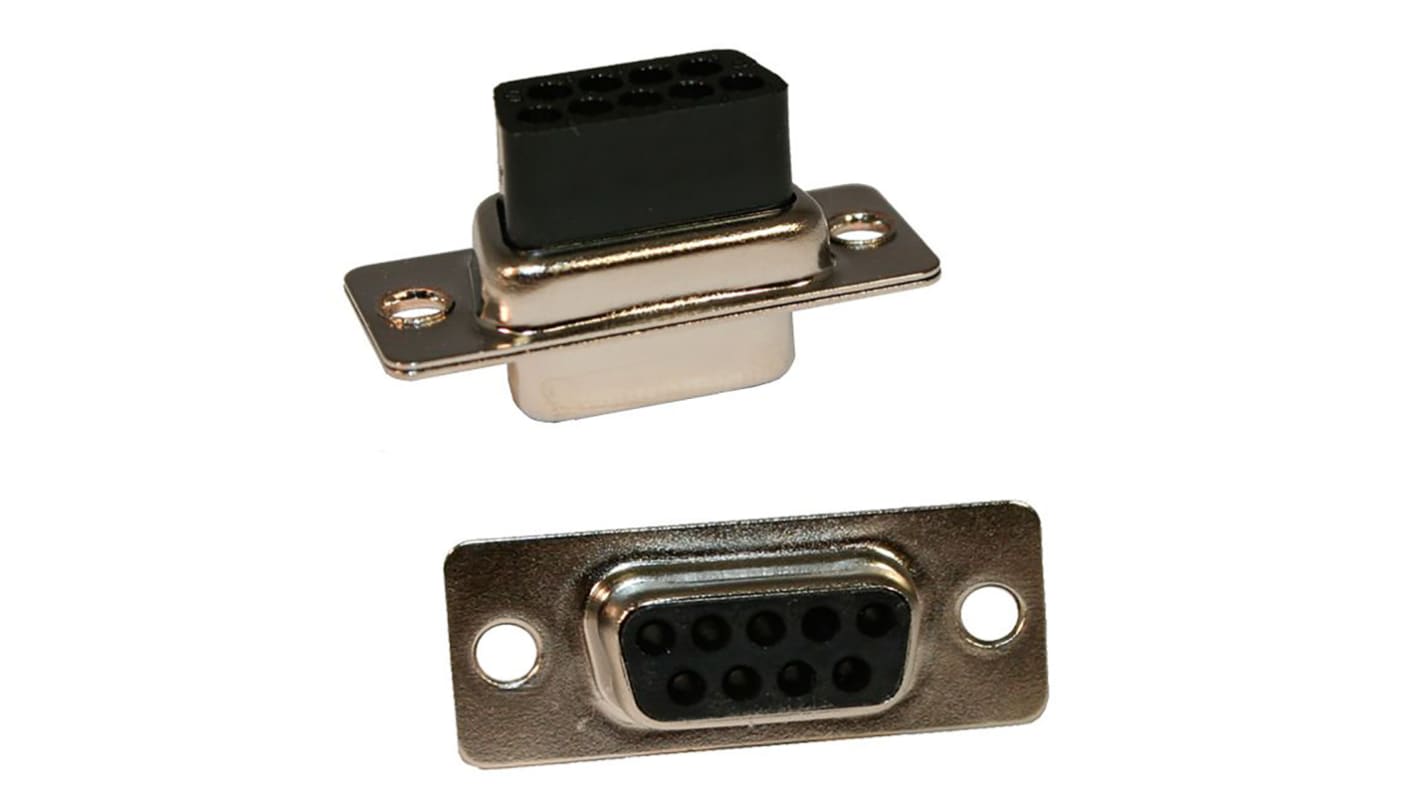 Norcomp 170 9 Way Cable Mount D-sub Connector Socket, 2.77mm Pitch