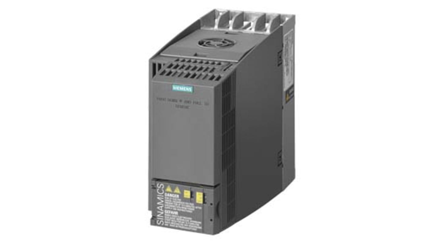 Variador de frecuencia Siemens serie SINAMICS G120C, 5,5 kW, 7,5 kW, 400 V ac, 3 fases, 18,2 A, 21,5 A, 0 →
