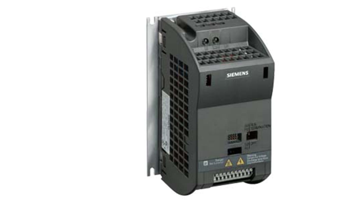 Měnič kmitočtu, řada: SINAMICS G110 0,75 kW 0 → 650Hz 10 A 230 V AC IP20 pro Dopravníkové systémy, Brány do