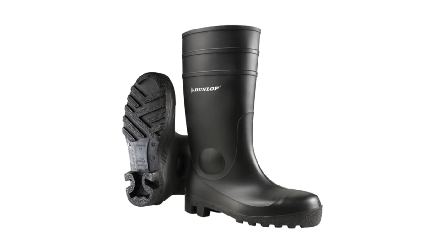 Dunlop Protomastor EN20345 S5, Sicherheitsstiefel Schwarz, mit Stahl-Schutzkappe, Größe 46