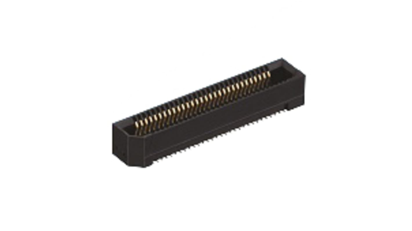 Hirose ER8 Series Straight Surface Mount PCB Socket, 60-Contact, 2-Row, 0.8mm Pitch, Solder Termination