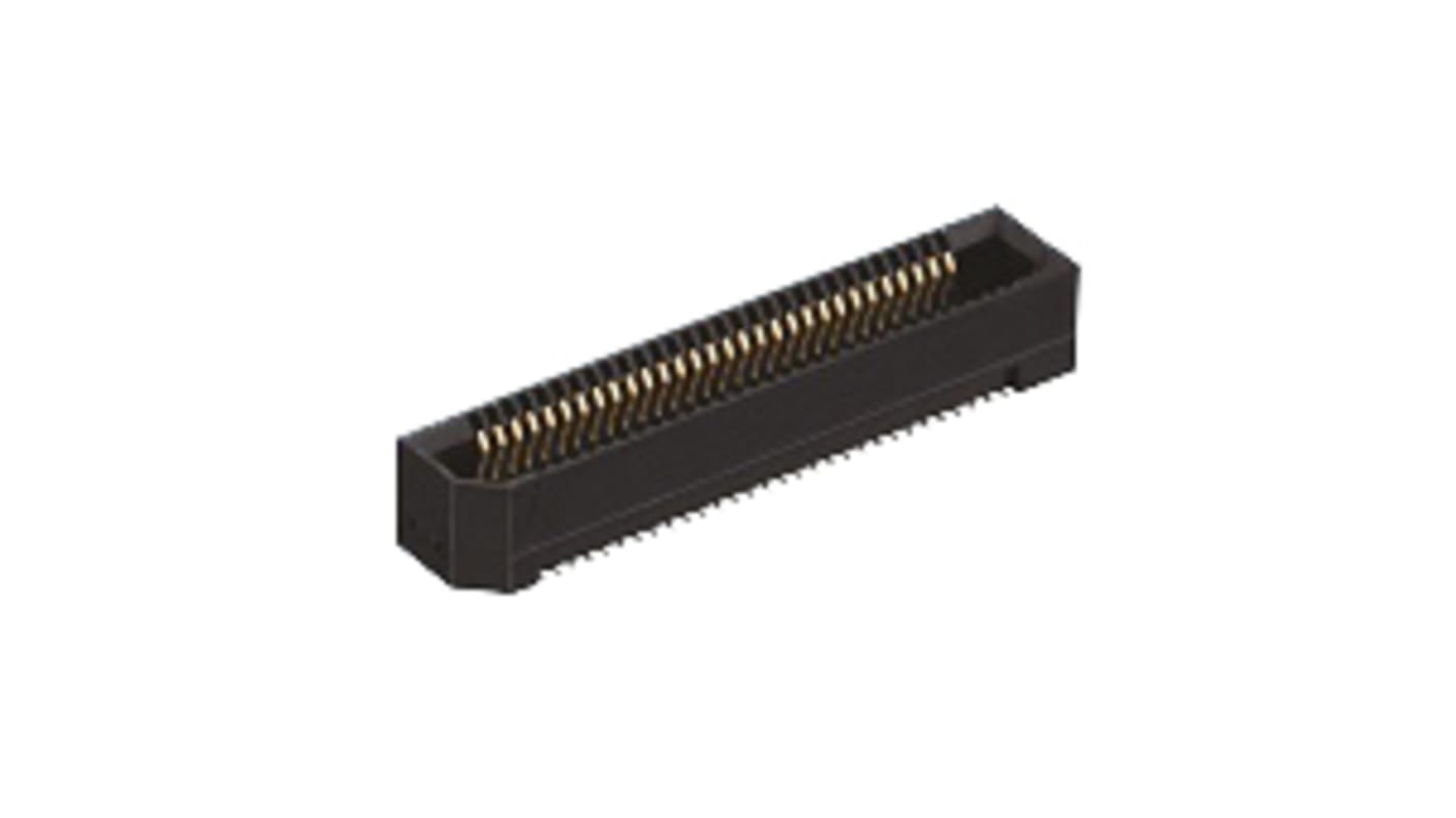 Hirose ER8 Series Straight Surface Mount PCB Socket, 60-Contact, 2-Row, 0.8mm Pitch, Solder Termination