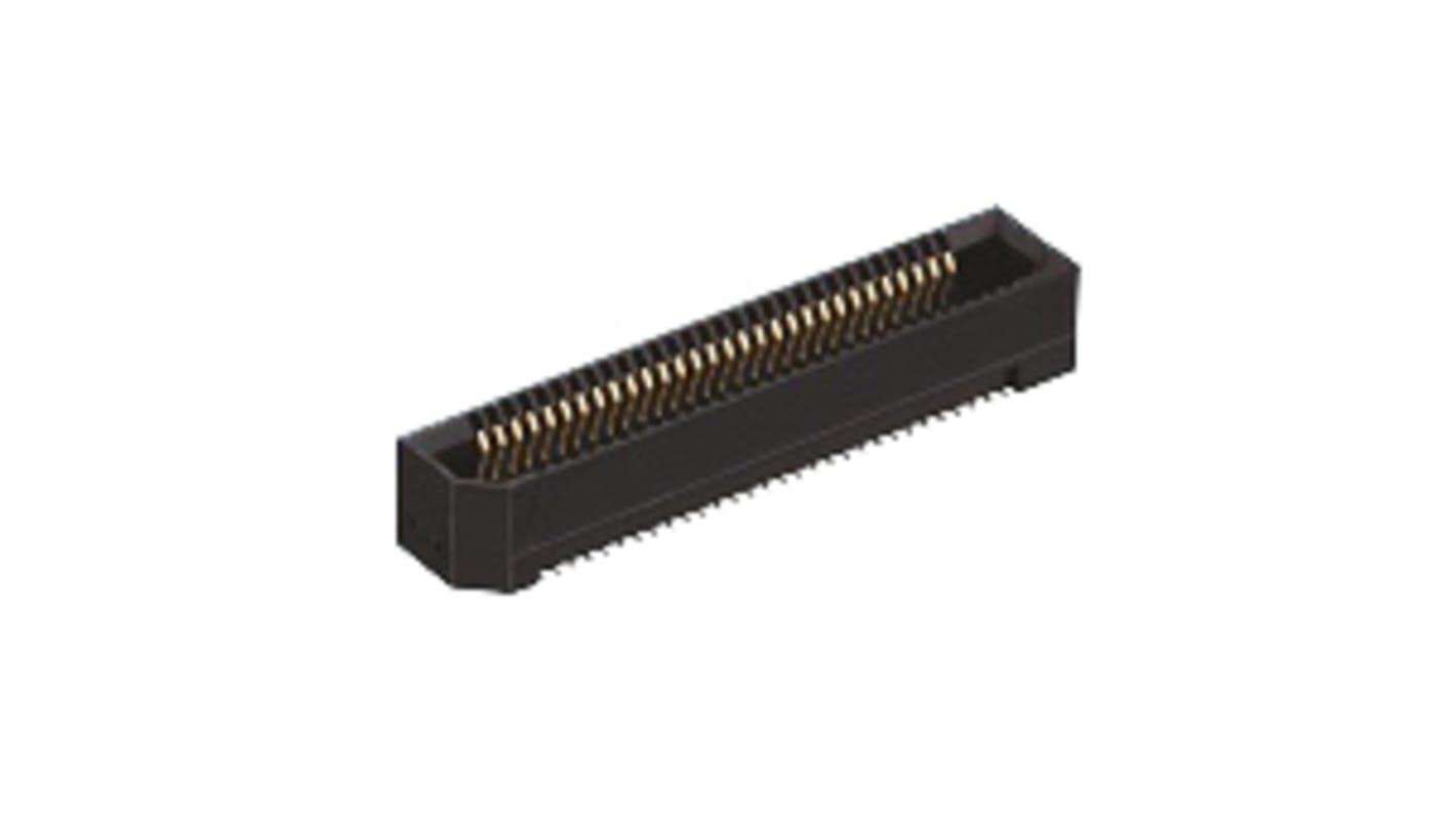 Hirose ER8 Series Straight Surface Mount PCB Socket, 100-Contact, 2-Row, 0.8mm Pitch, Solder Termination