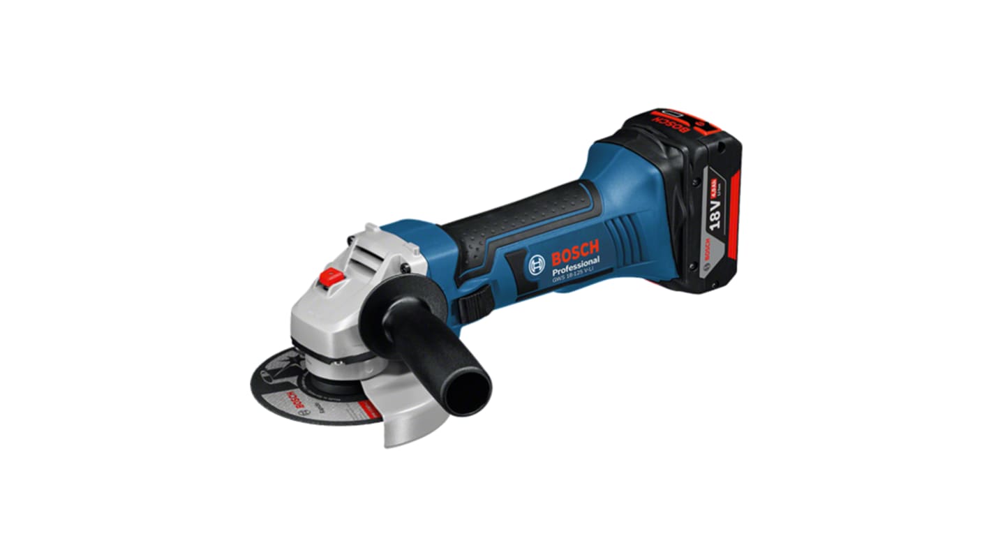 Bosch GWS 18-125V 125mm Cordless Angle Grinder, Euro Plug