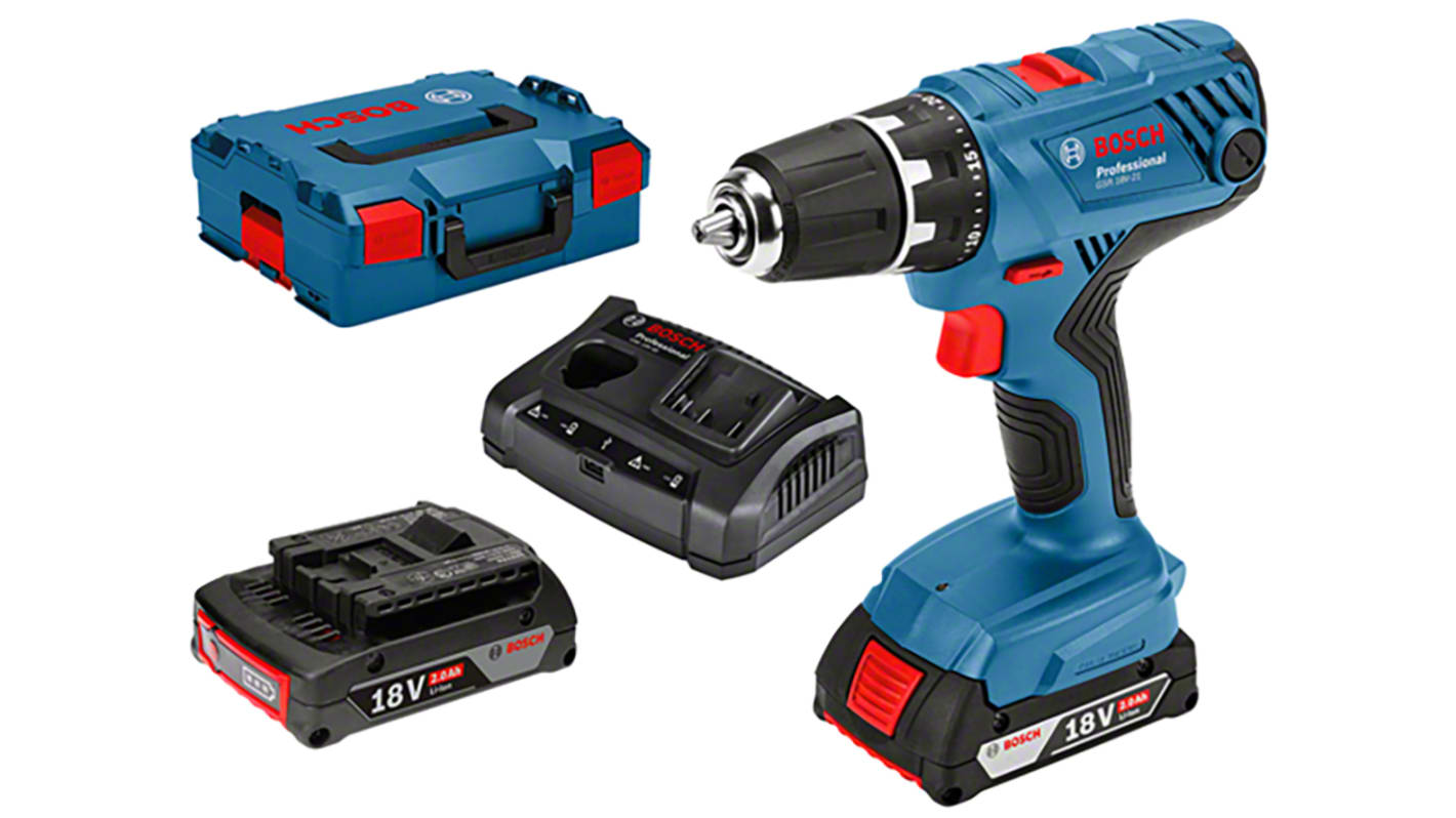 Bosch GSR 18V-21 Li-ion Akku Bore/skruemaskine, 18V, Type C - Euro Plug