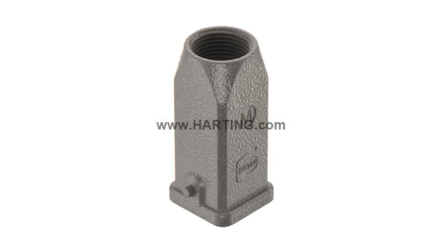 Carcasa para conector industrial con entrada superior HARTING serie Han A tamaño 3A, con rosca M20