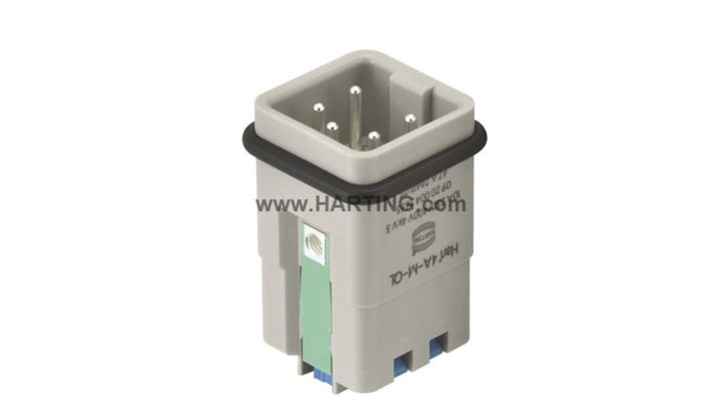 Inserto de conector de potencia HARTING Macho, serie Han A, configuración 4P