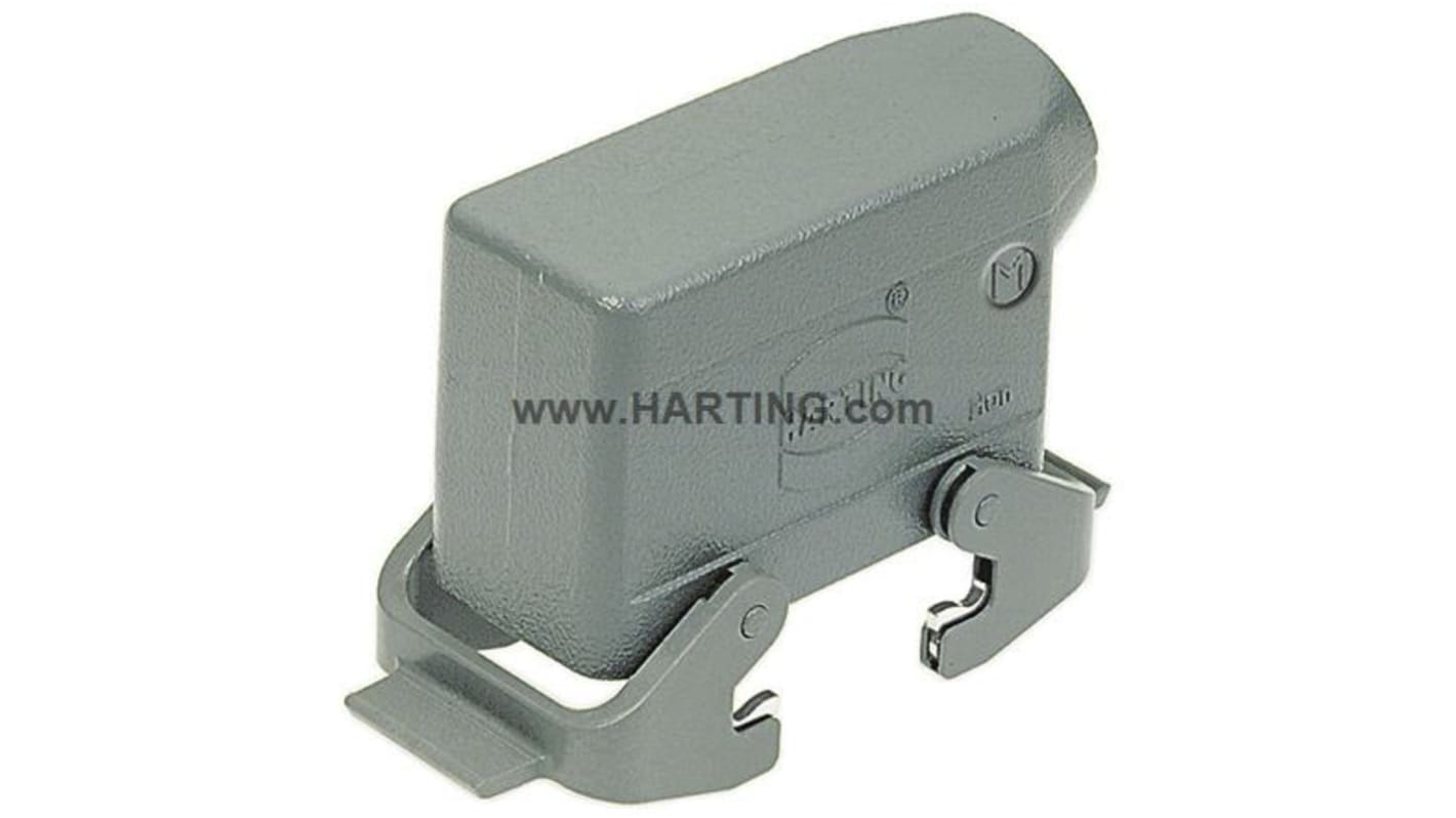 Carcasa para conector industrial con entrada lateral HARTING serie Han B tamaño 24B, con rosca M25