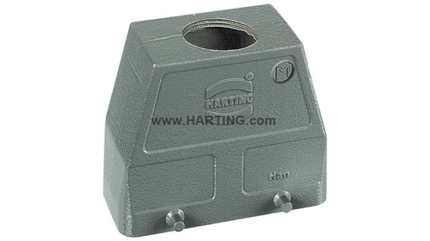 Carcasa para conector industrial con entrada superior HARTING serie Han B tamaño 10B, con rosca M40