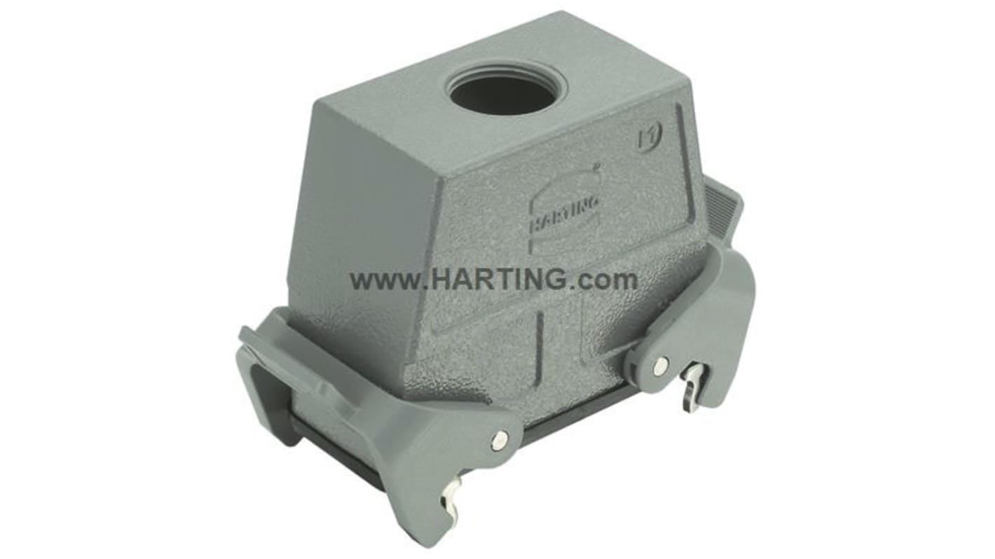 Carcasa para conector industrial con entrada superior HARTING serie Han B tamaño 16B, con rosca M25