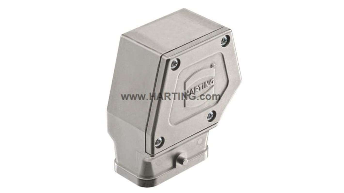 Carcasa para conector industrial con entrada lateral HARTING serie Han-Compact tamaño 8, con rosca M25