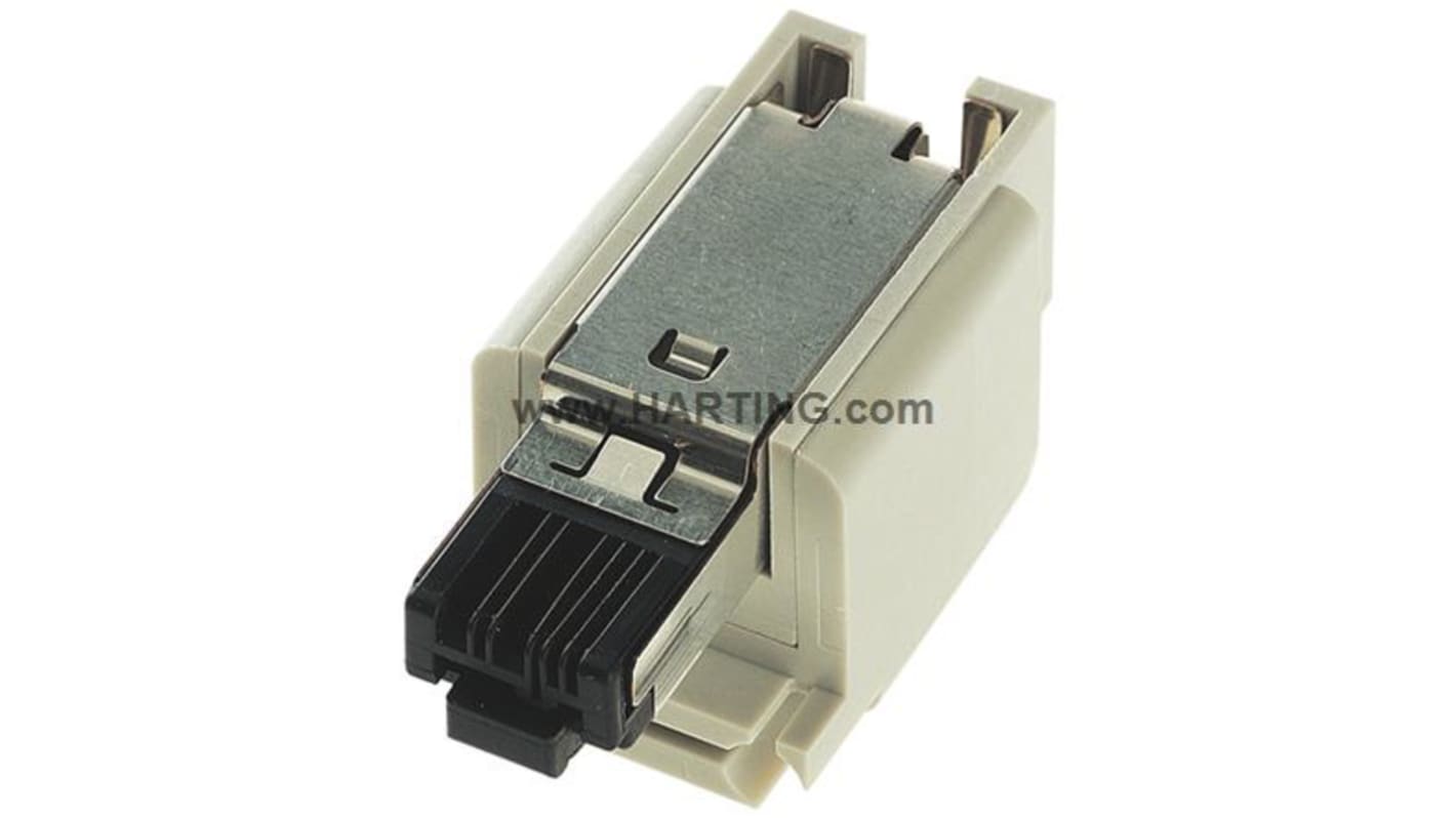 HARTING Han-Brid Industrie-Steckverbinder Kontakteinsatz, 2-polig 10A Stecker, Schrauben