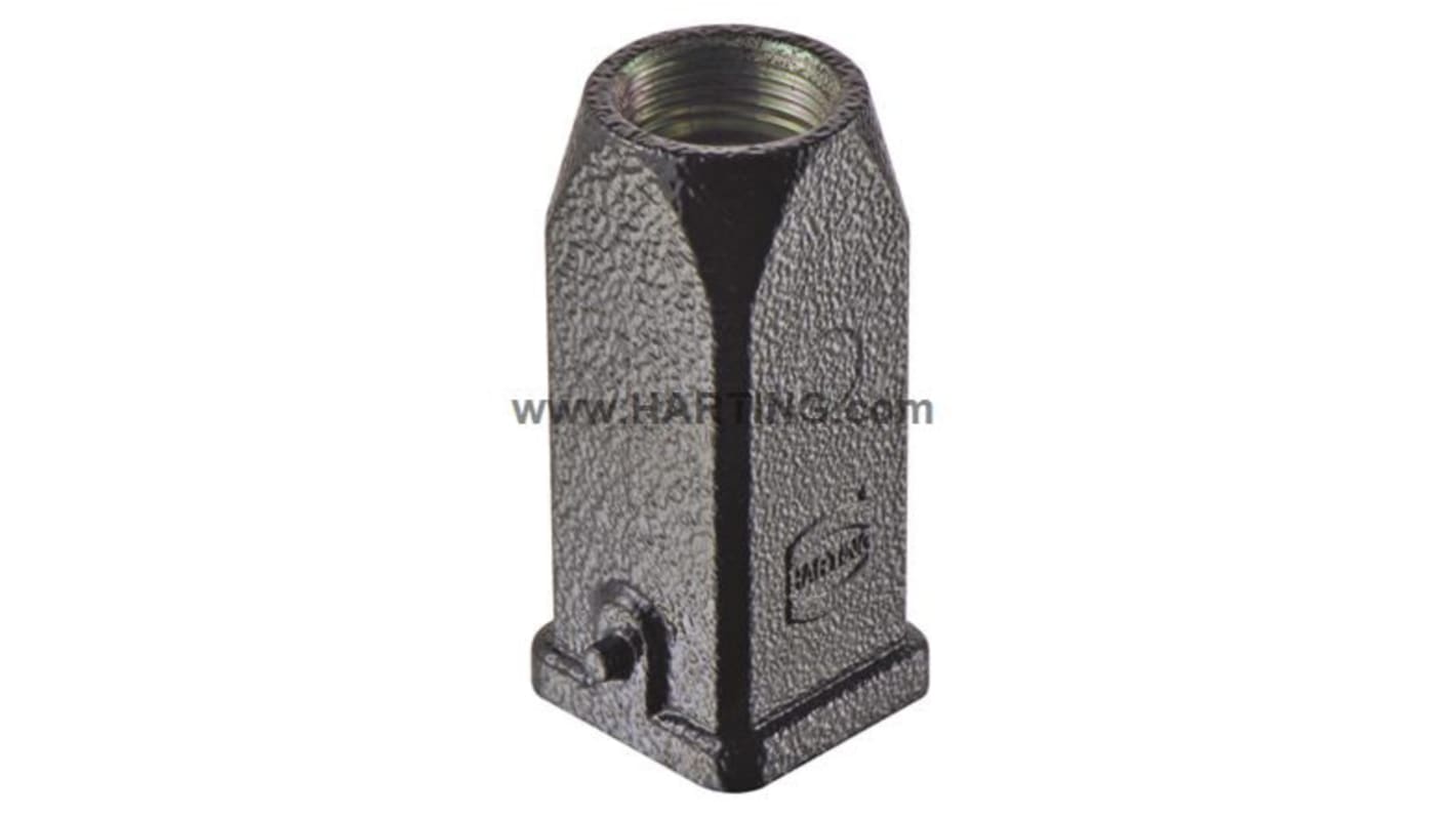 Carcasa para conector industrial con entrada superior HARTING serie Han M tamaño 3A, con rosca PG11