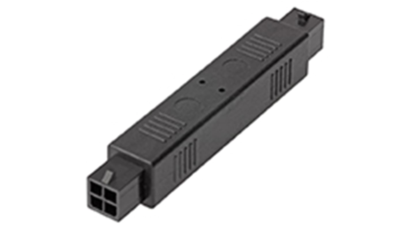 Carcasa de conector Molex 245132-0499, Serie Micro-Fit 3.0, paso: 3mm, 4 contactos, 2 filas, Recto, Hembra, Montaje de