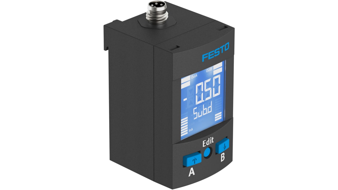 Sensore di pressione SPAU-P10R-H-G18FD-L-PNLK-PNVBA-M8U , pressione di prova 15bar, pressione massima 10bar, IP65, IP67