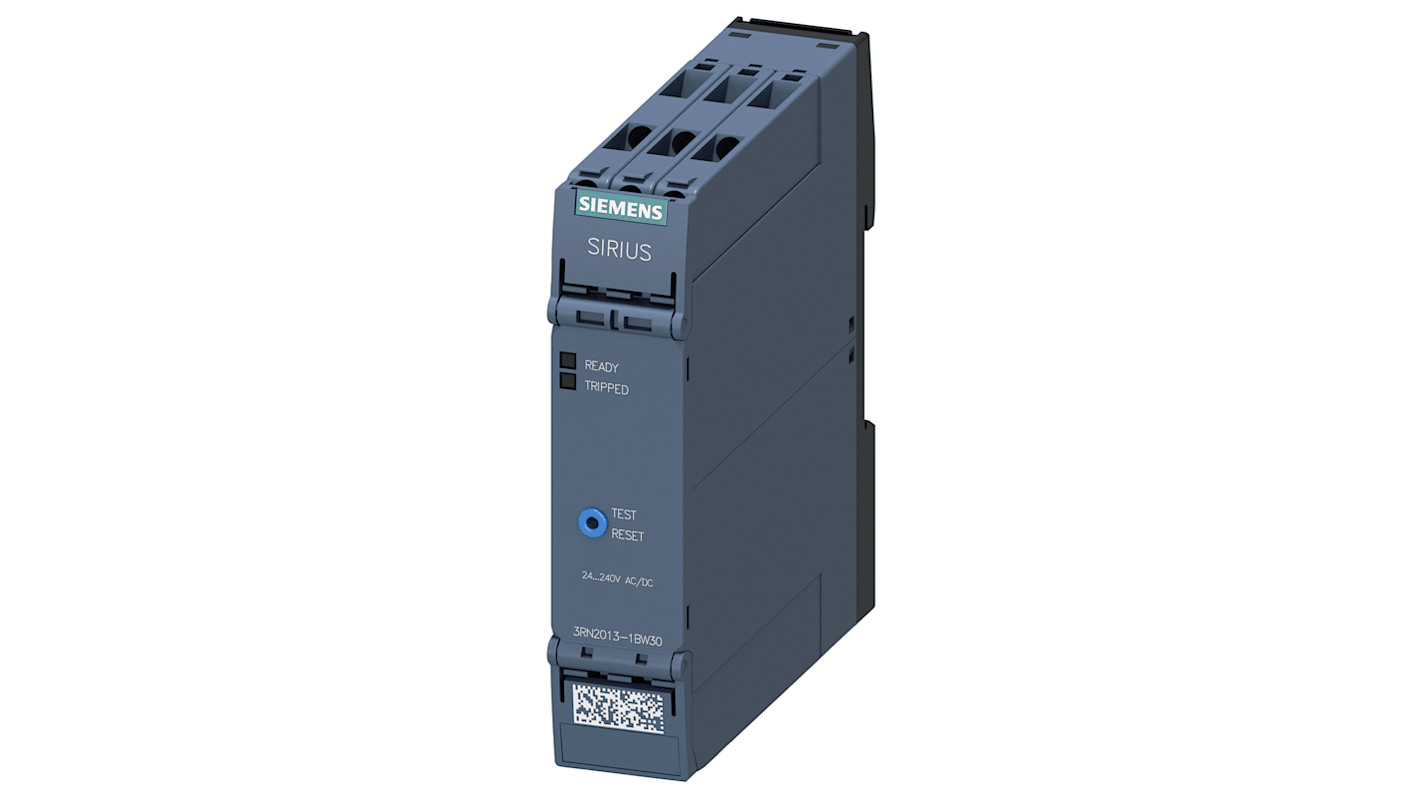 Siemens Thermistor Motor Protection Monitoring Relay, DPDT, 24 → 240V ac/dc, DIN Rail