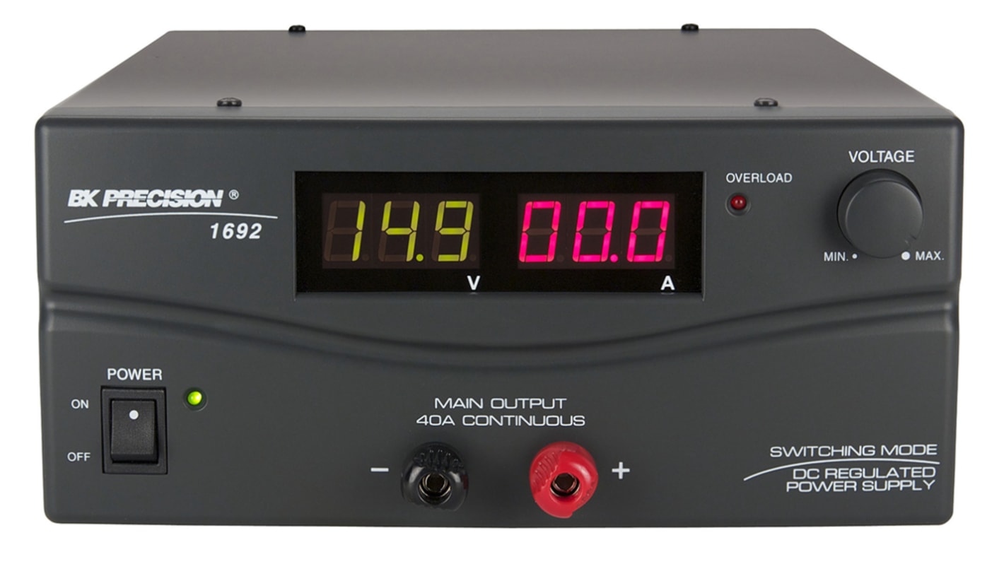 BK Precision Digital Bench Power Supply, 3 → 15V, 40A, 1-Output - UKAS Calibrated