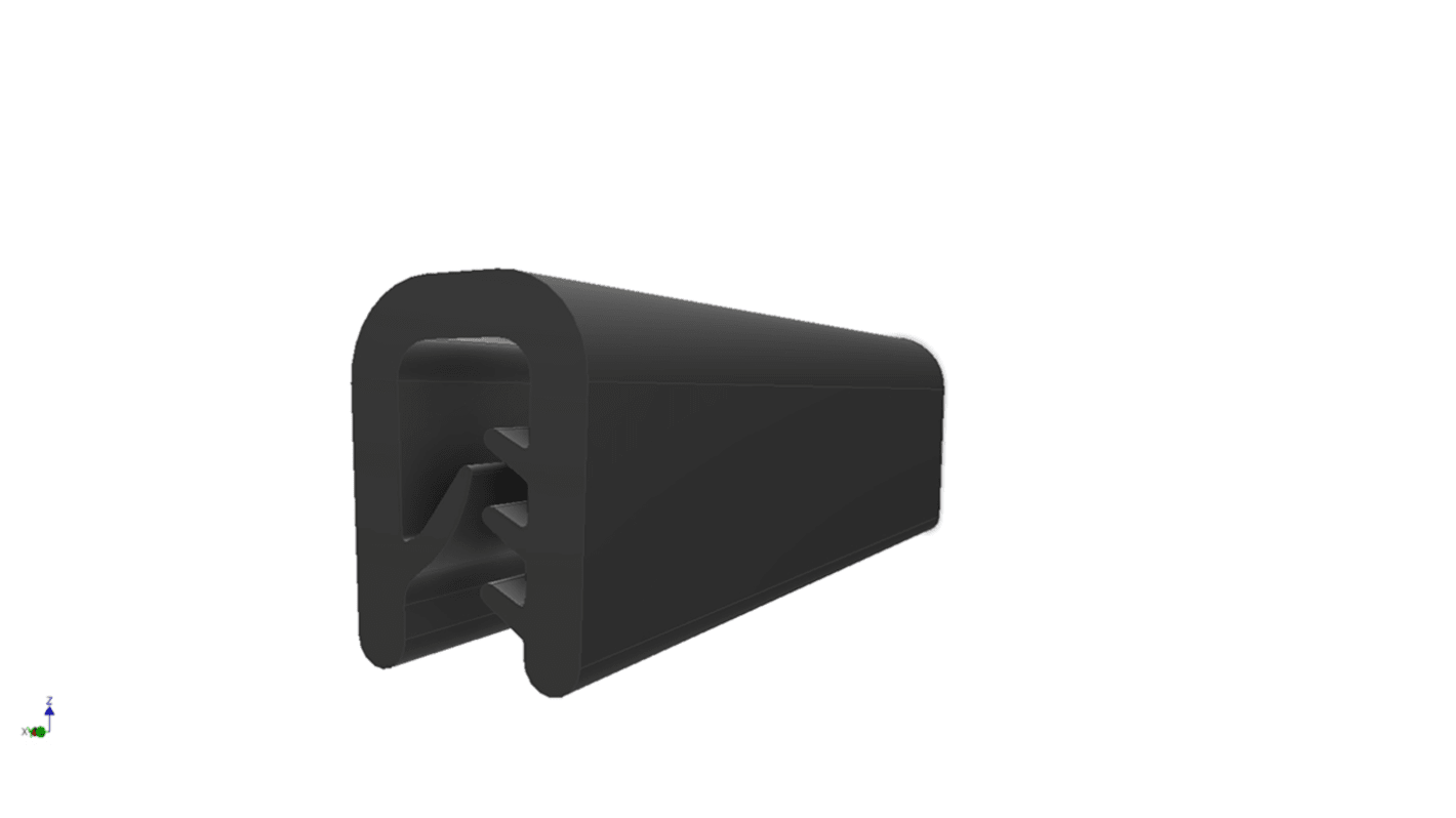 RS PRO Black EPDM Edge Protection, 20m RS