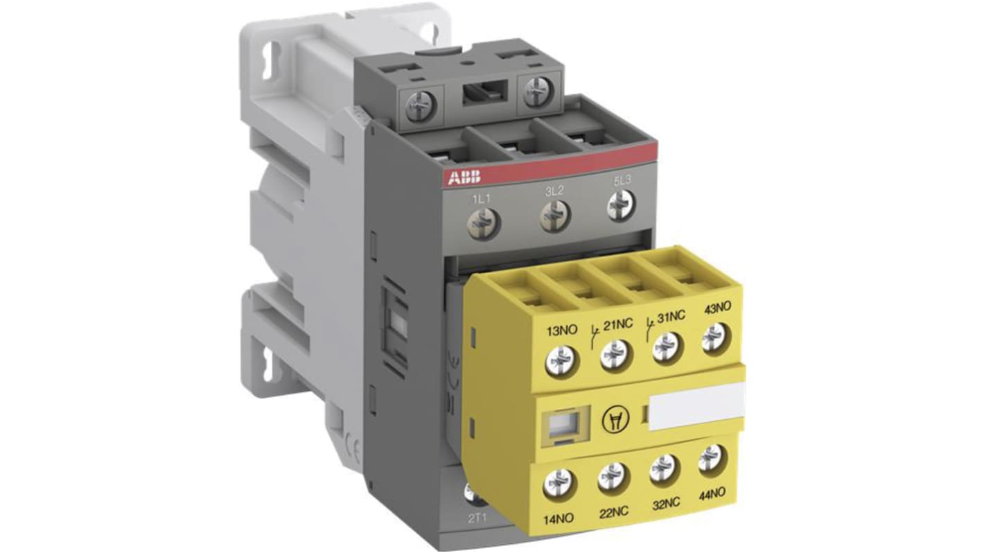 Contattore ABB Jokab, serie AFS, 3 poli, 3 NO, 50 A, bobina 24 V c.c.