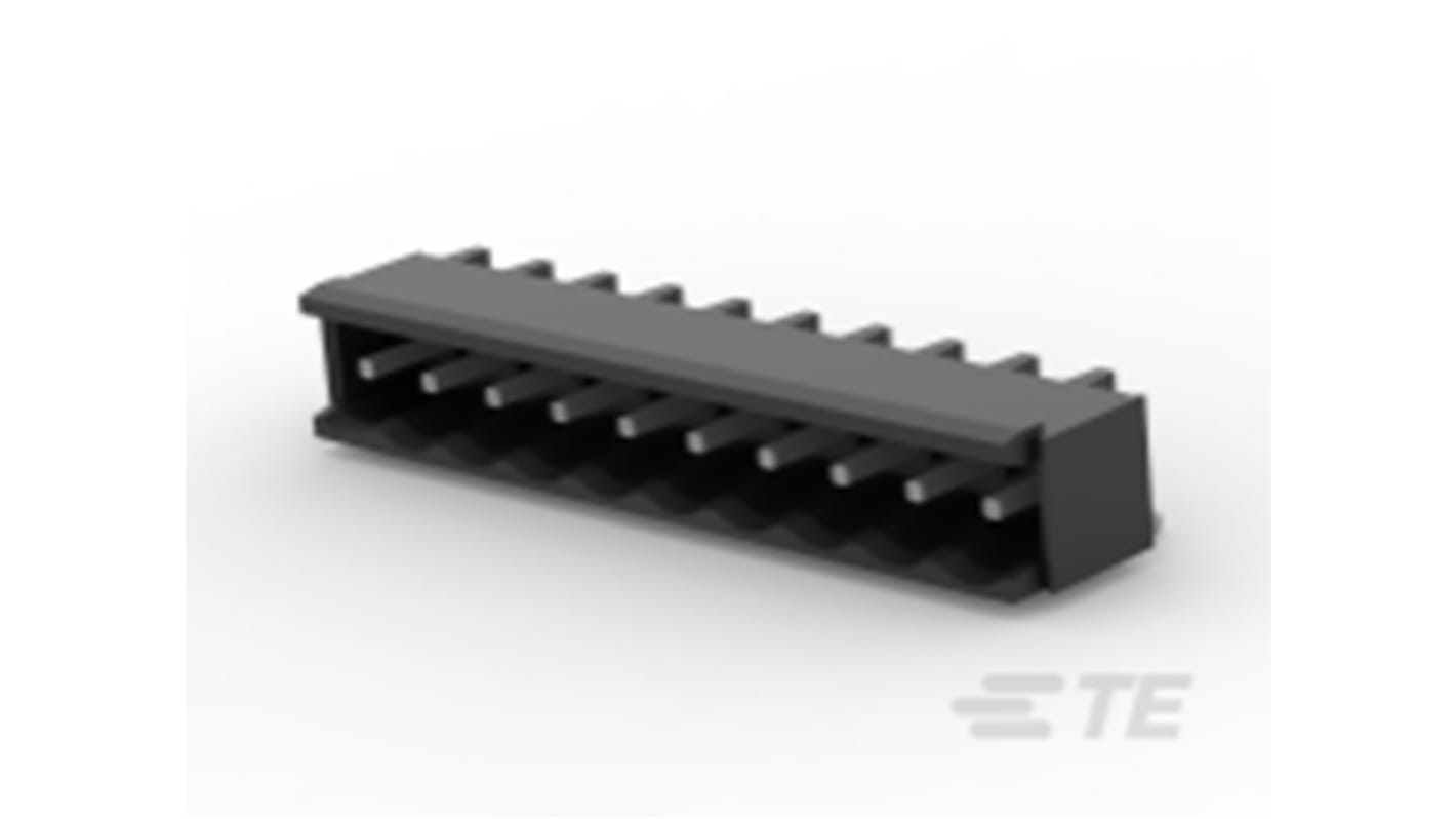 TE Connectivity 5mm Pitch 10 Way Right Angle Pluggable Terminal Block, Header, Surface Mount, Screw Termination