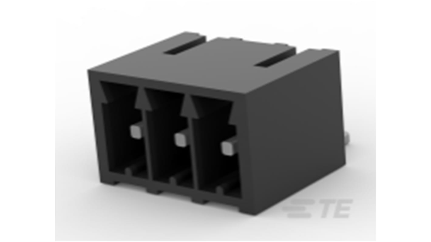 TE Connectivity 3.5mm Pitch 3 Way Right Angle Pluggable Terminal Block, Header, Surface Mount, Screw Termination
