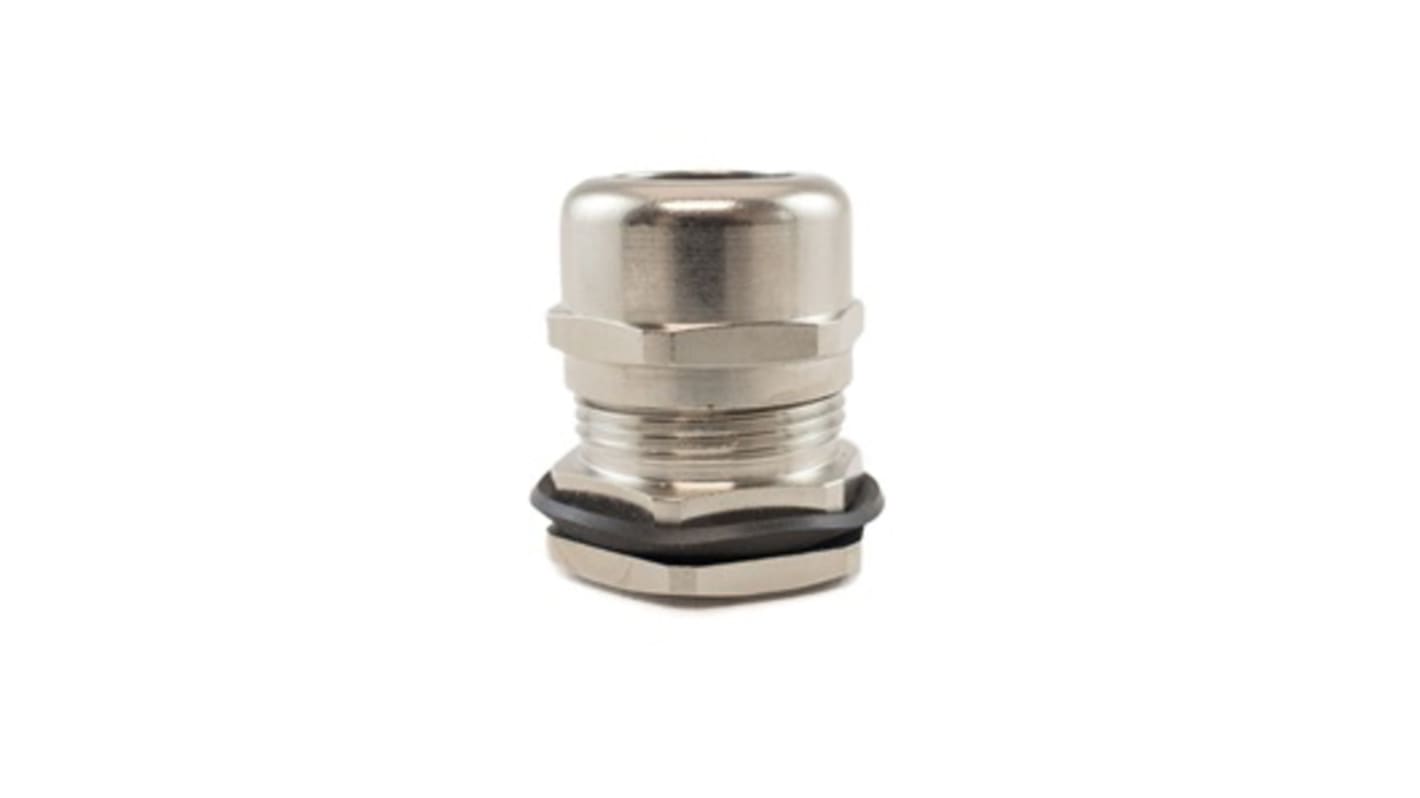 Alpha Wire FIT Wire Management Series Metallic Metal Cable Gland, M25 Thread, 11mm Min, 17mm Max, IP66, IP68