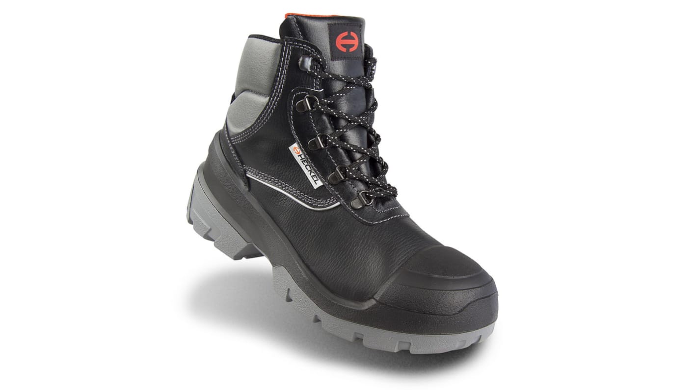 Heckel XXL Alpha PRO EN20345 S3, Herren Sicherheitsstiefel Schwarz, mit Edelstahl-Schutzkappe , Größe 39 / UK 6