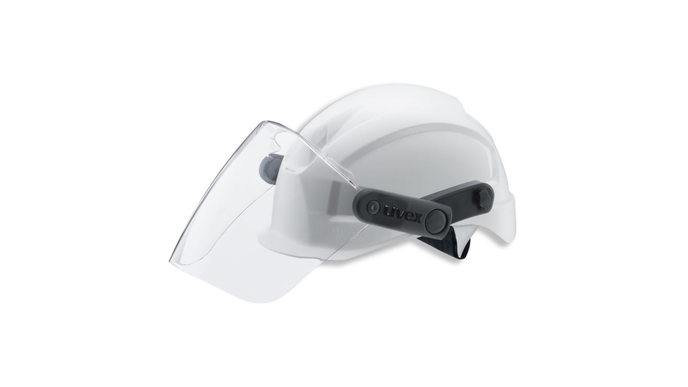 Uvex Clear Flip Up PC Visor, Resistant To Electric Arcs, Liquids, Molten Metal