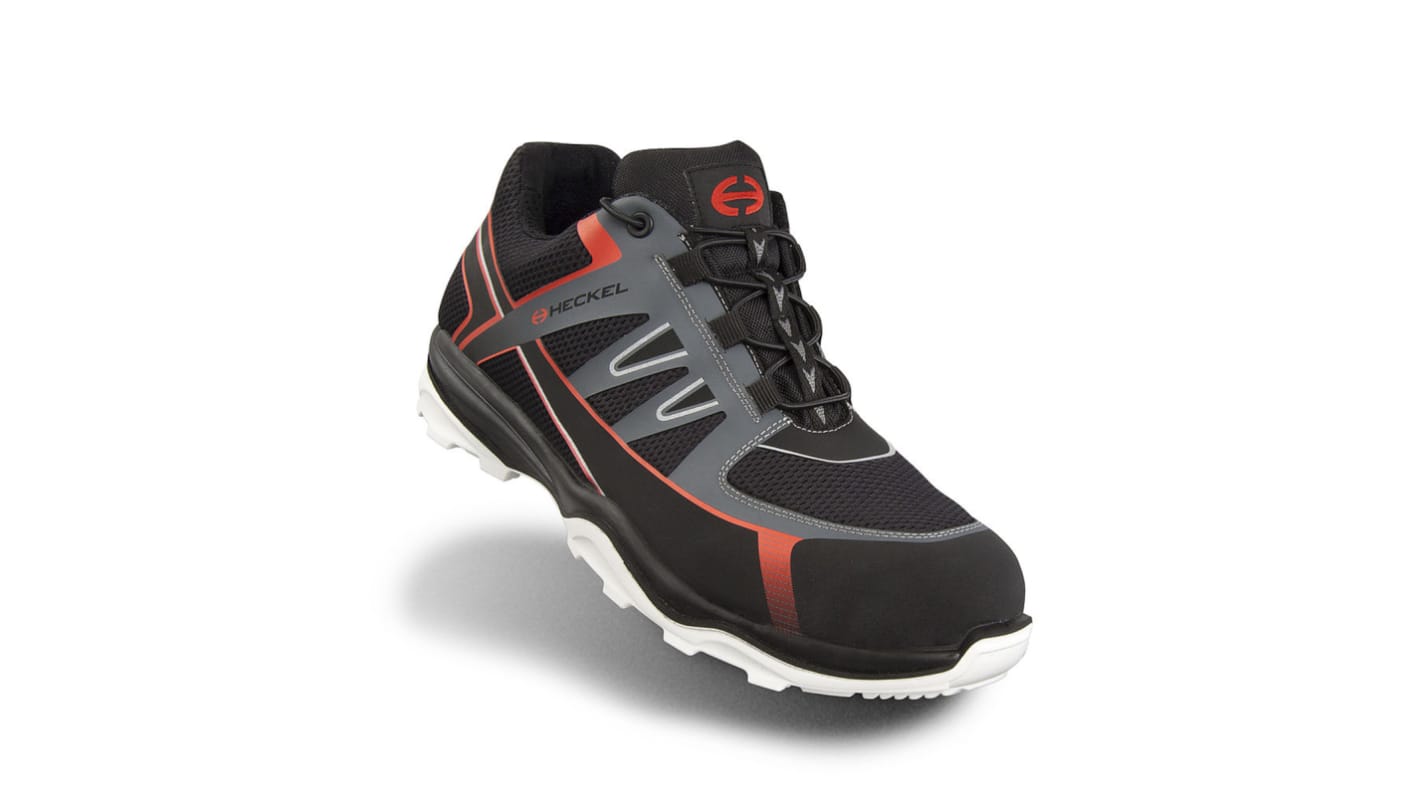 Heckel Unisex Sicherheitshalbschuhe Schwarz, mit Zehen-Schutzkappe EN 20345 S1P, Größe 37 / UK 4